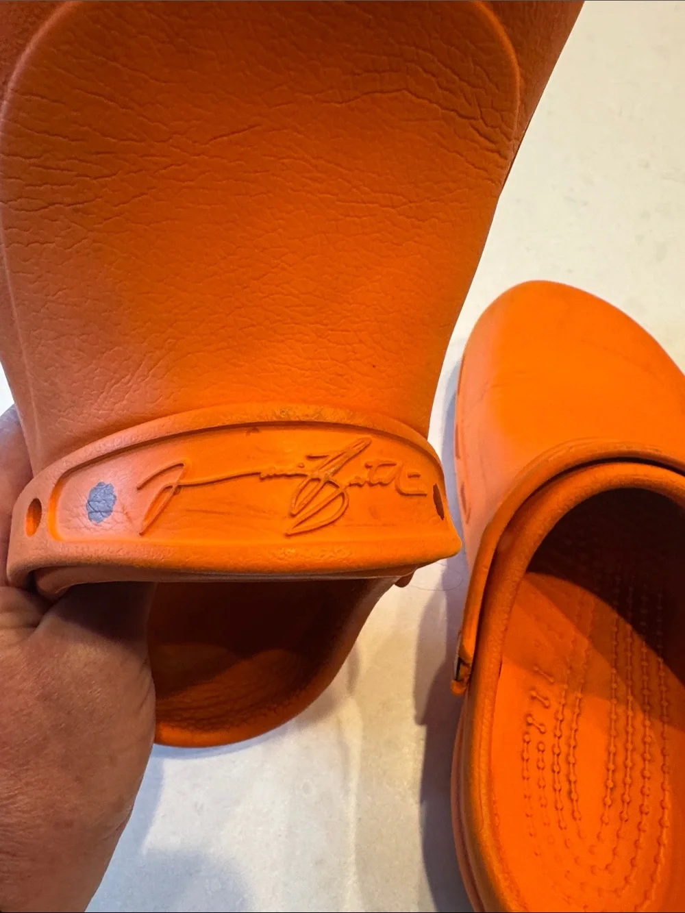 CROCS Mario Batali Men's Orange Classic Clog with Heel Strap women 9